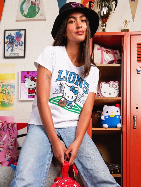 Hello Kitty Meets Your Favorite Team Featuring HOMAGE vintage Tees
